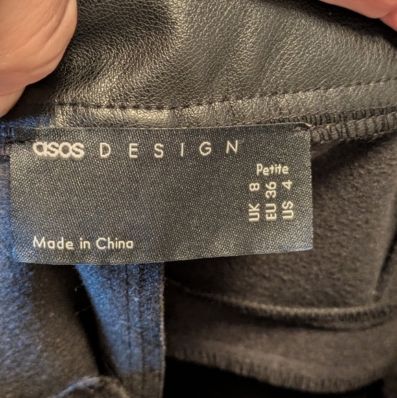 Asos Design Faux Leather Pants - Picture 4 of 5